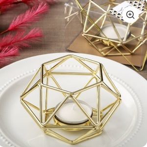 Geometric Design Favor Metal Tealight Holder x36